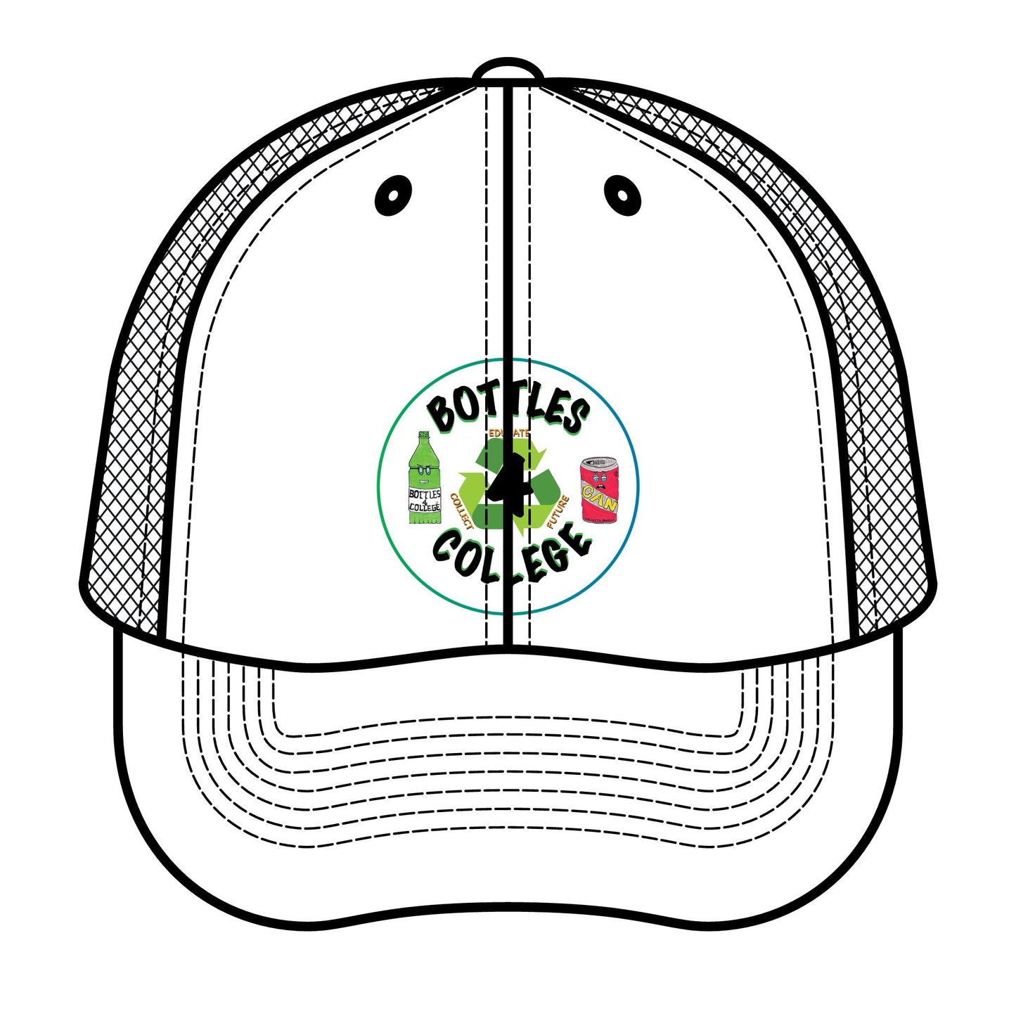 Bottles4College logo Trucker Hat